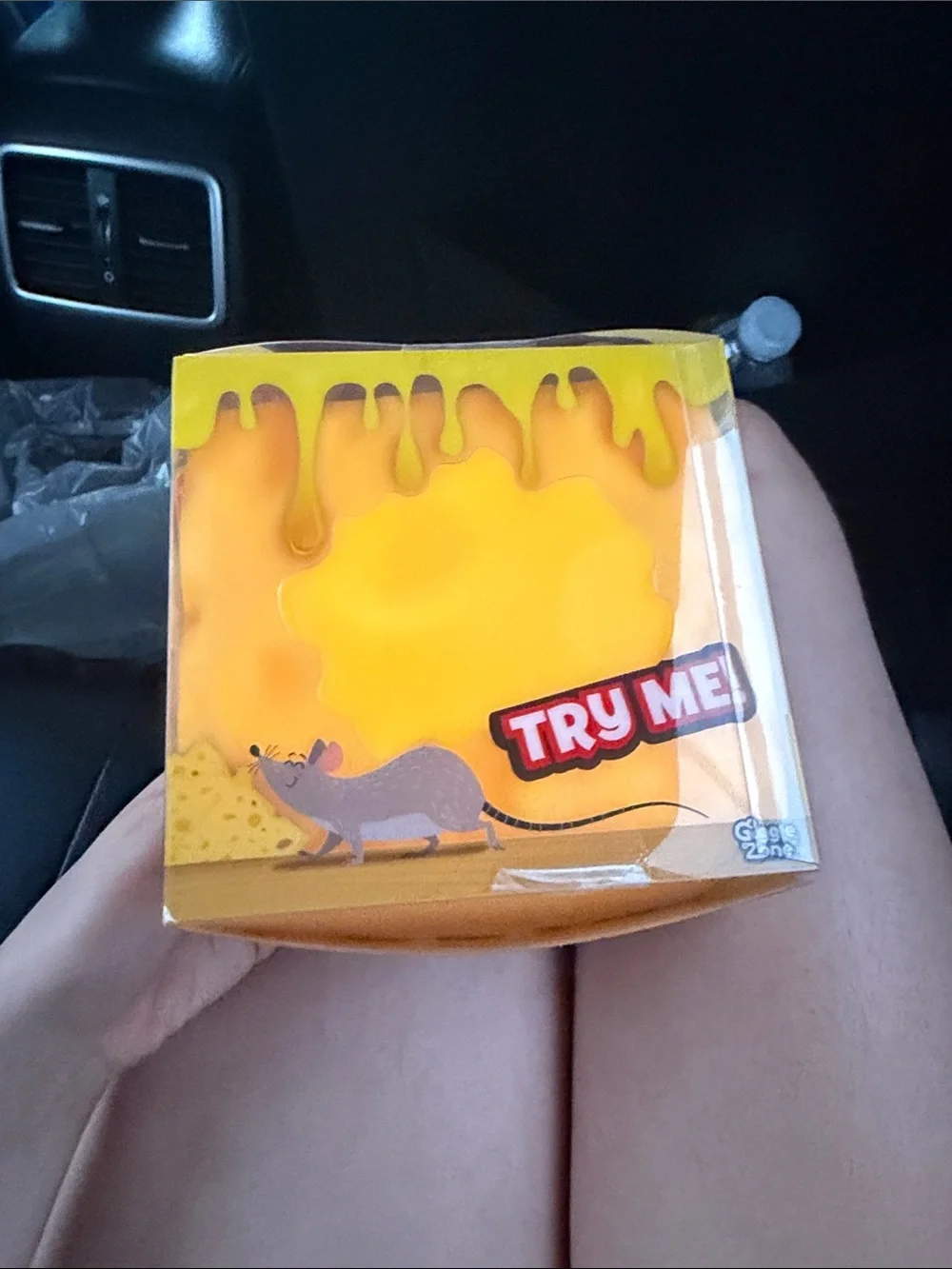 Squeeze Cheese Squishy Toy by Squeeze - Bright Yellow